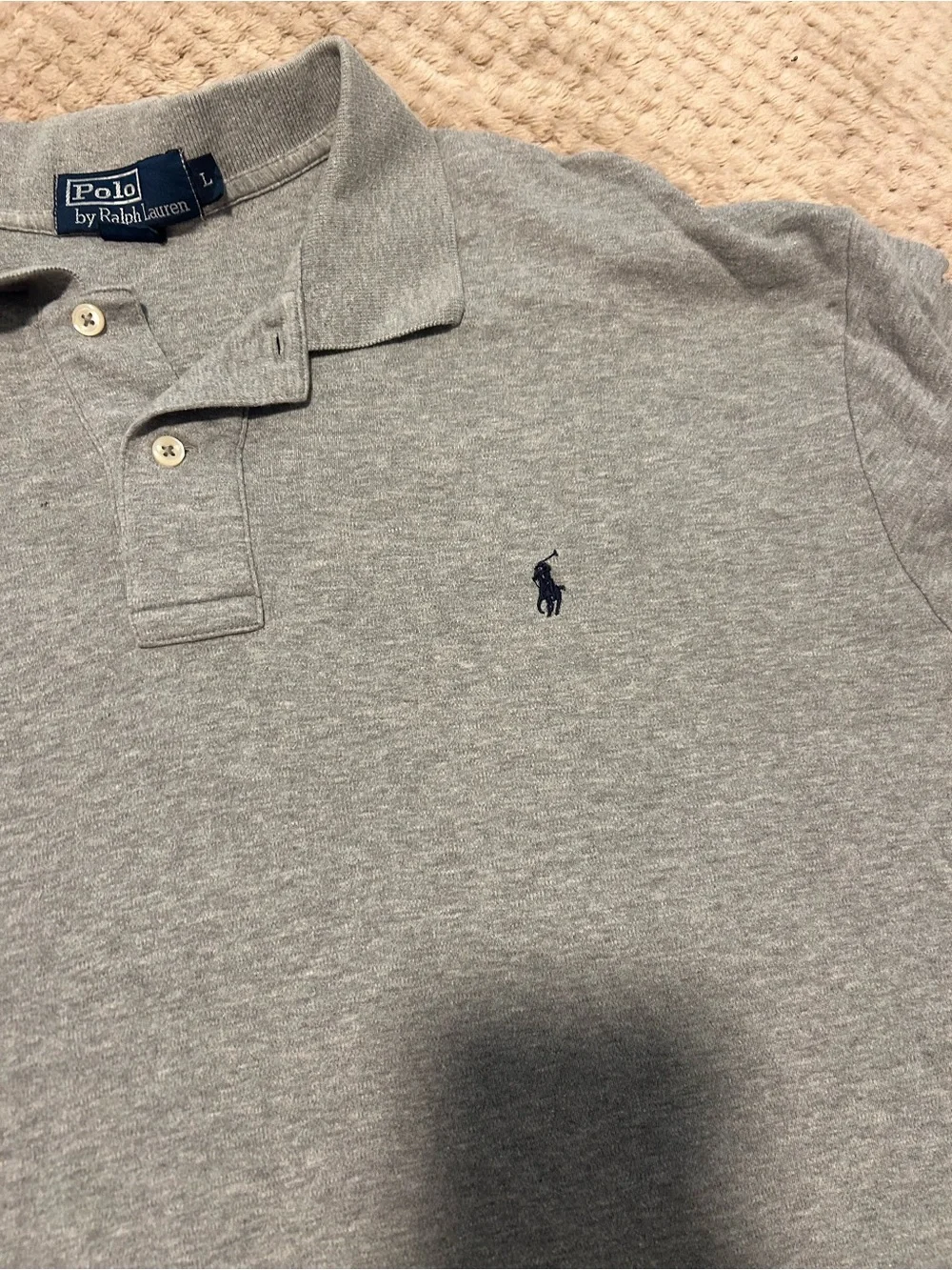 Polo by Ralph Lauren Men’s Light Gray Polo Shirt
